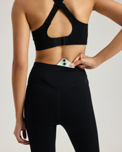 V Leggings (Full 24") in Black Sesame