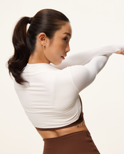 [AA x Eugena] Crop Bolero (Rib) in Yoghurt