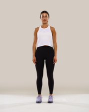 Bib Crop Tank in Yoghurt