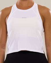Bib Crop Tank in Yoghurt
