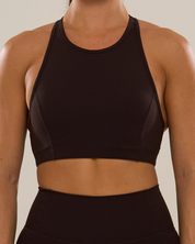 Hybrid Racer Bra in Ganache