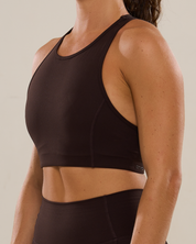 Hybrid Racer Bra in Ganache