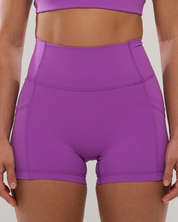 Pocket Shorts (Mini 4") in Glow Purple