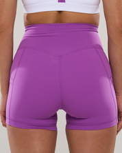 Pocket Shorts (Mini 4") in Glow Purple