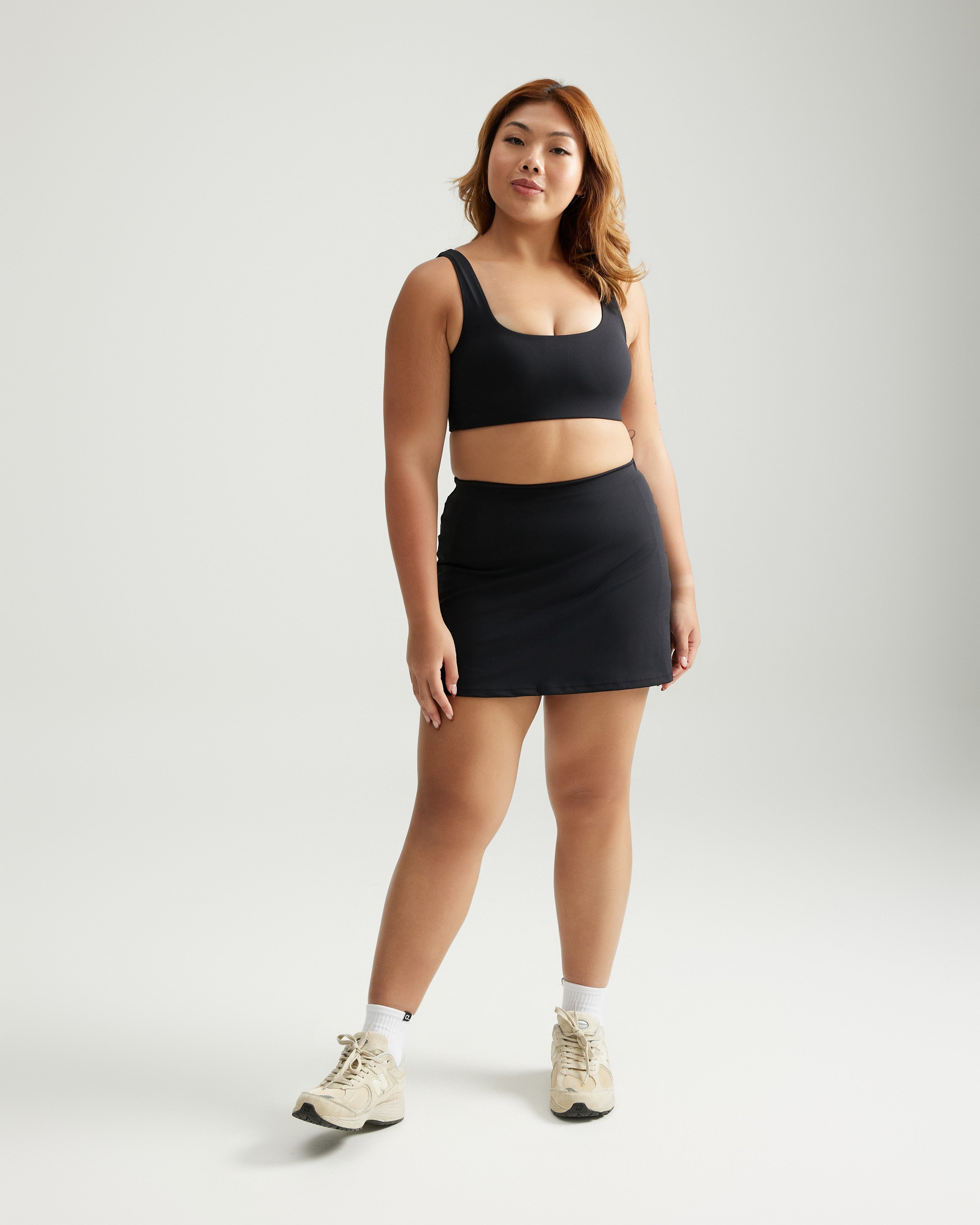 A-Line Skort in Black Sesame