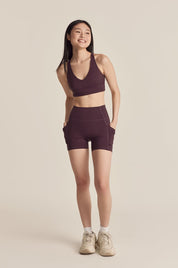 Pocket Shorts (Mini 4") in Grape