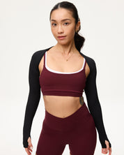 [AA x Eugena] Crop Bolero (Rib) in Black Sesame