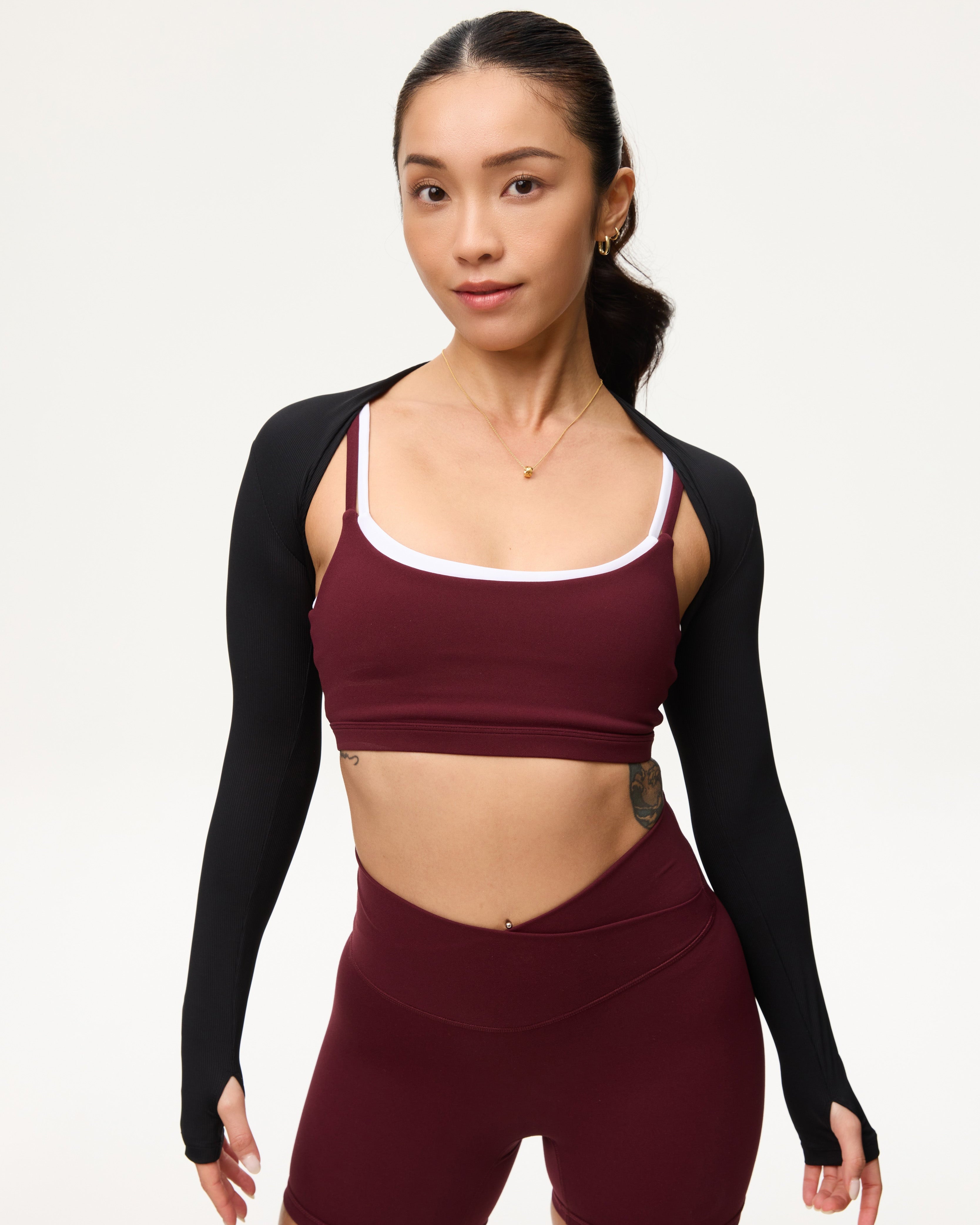 [AA x Eugena] Crop Bolero (Rib) in Black Sesame