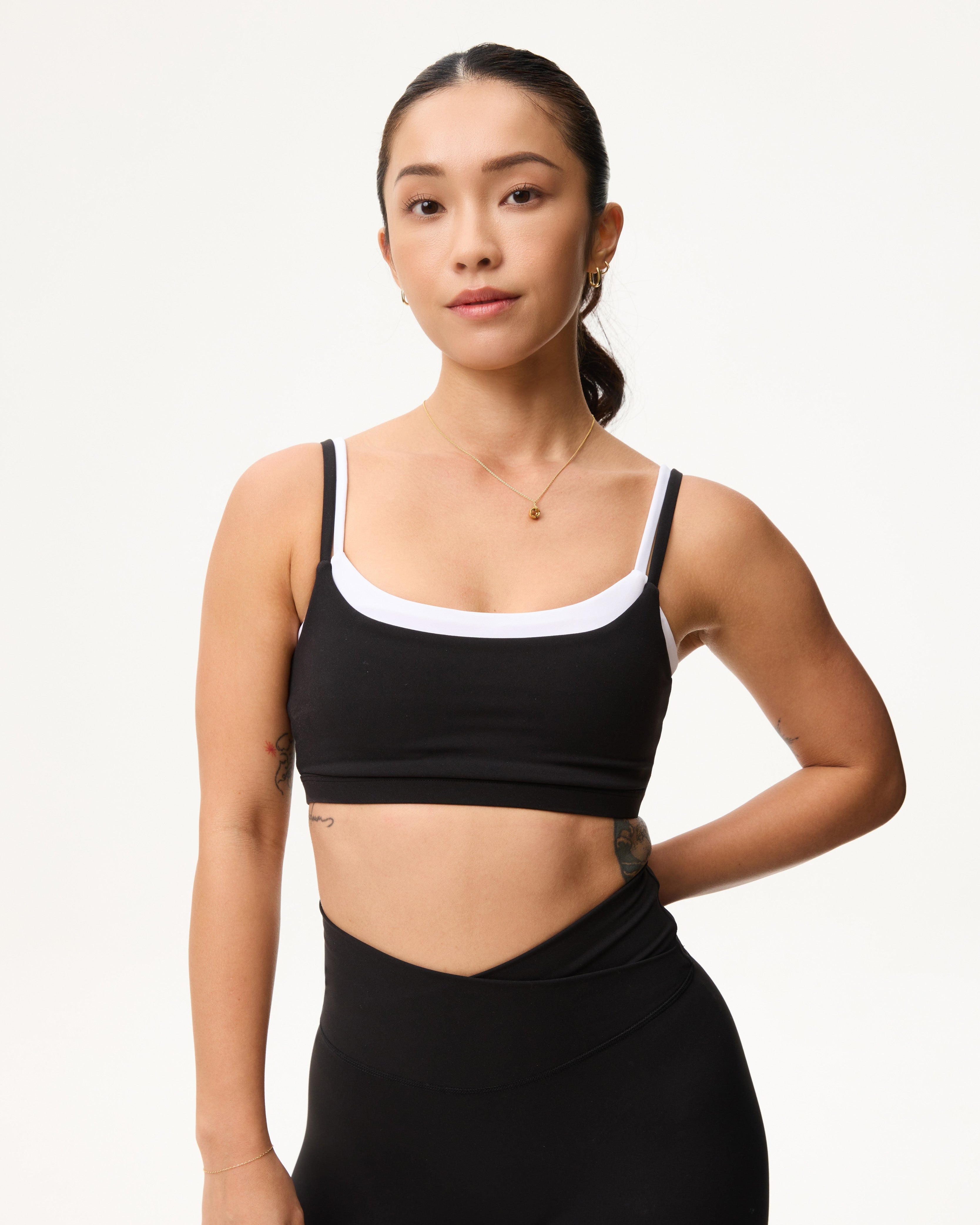 [AA x Eugena] Double Up Bra in Black Sesame