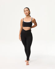 V Leggings (Full 24") in Black Sesame