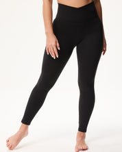 V Leggings (Full 24") in Black Sesame