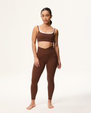 V Leggings (Full 24") in Chocolate