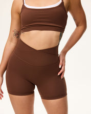 V Shorts (Mini 4") in Chocolate