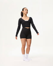 V Shorts (Mini 4") in Black Sesame