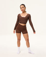 V Shorts (Mini 4") in Chocolate