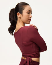 [AA x Eugena] Wrap Top (Rib) in Crush