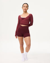 [AA x Eugena] Wrap Top (Rib) in Crush