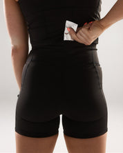Race Pocket Shorts (Mini 4") in Black Sesame