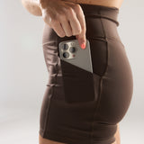 Race Pocket Shorts (Mini 4") in Espresso