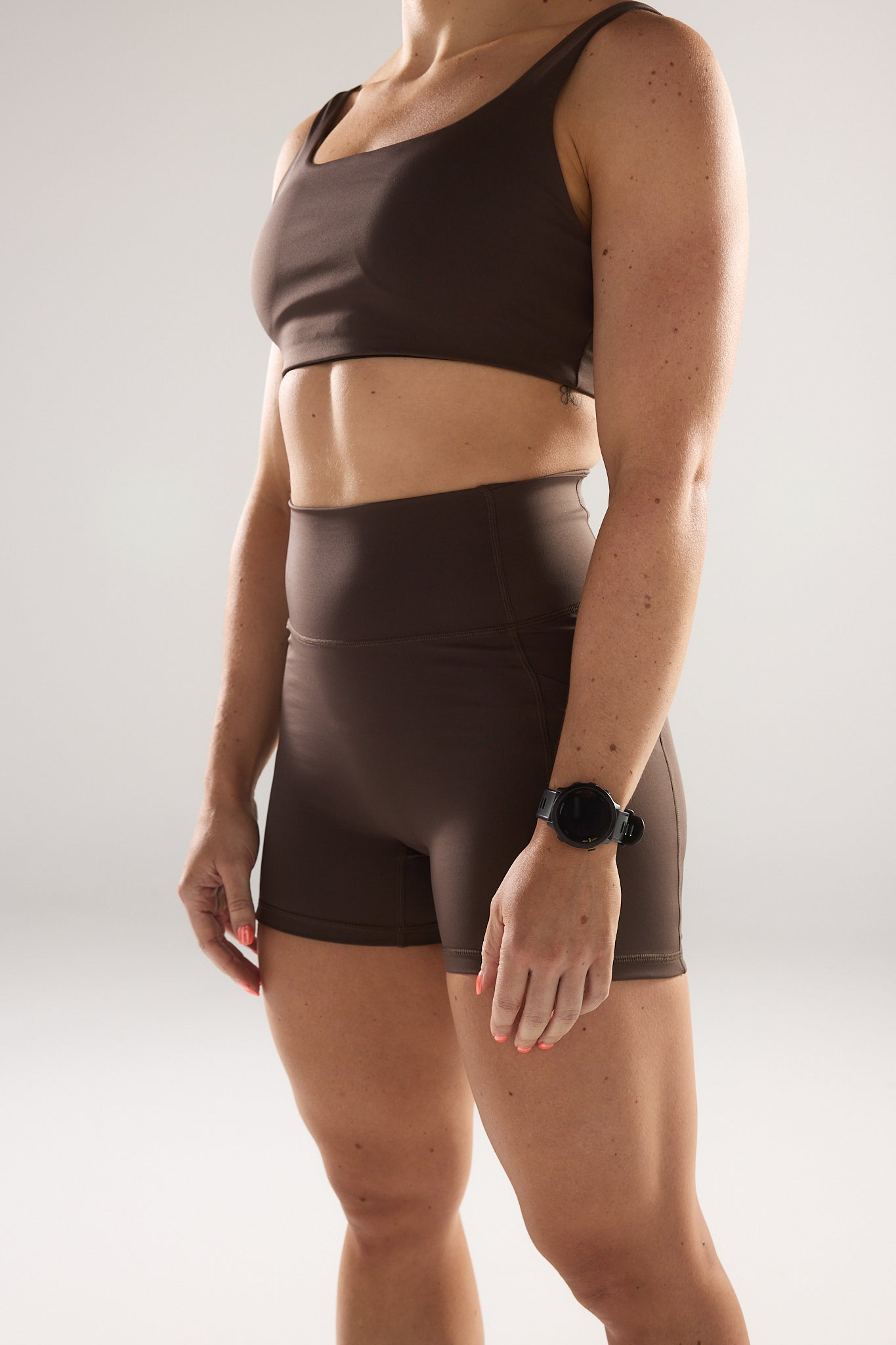 Race Pocket Shorts (Mini 4") in Espresso