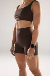 Race Pocket Shorts (Mini 4") in Espresso