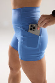 Race Pocket Shorts (Mini 4") in Bolt