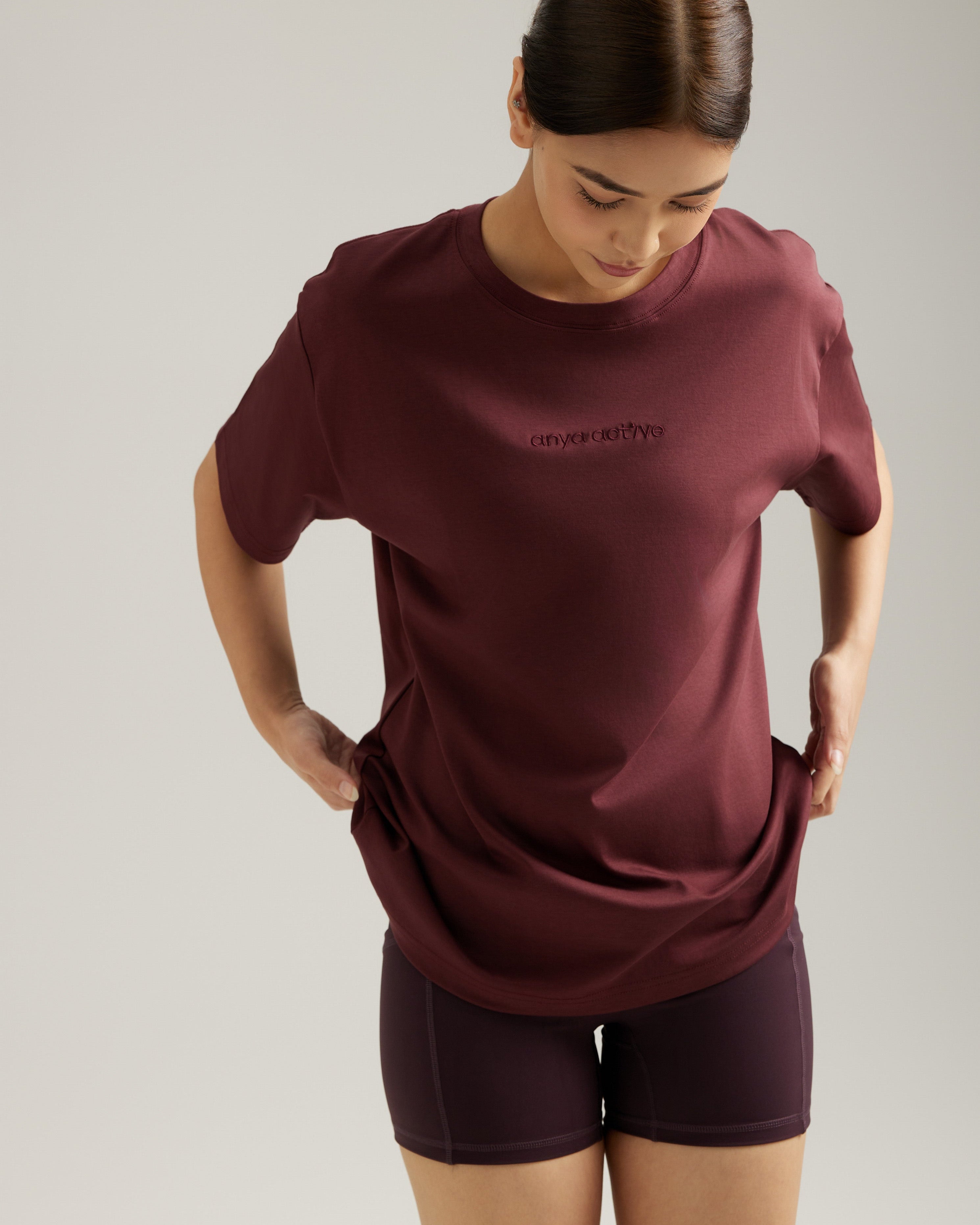 Oversized Tee in Beet