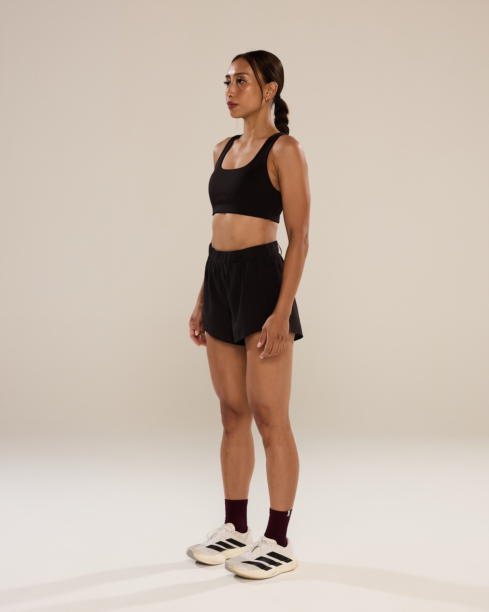 Hold The Pace Shorts in Black Sesame
