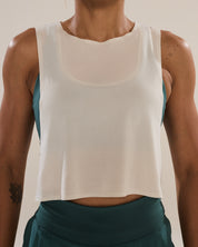 Easy Run Crop Tank in Onyx