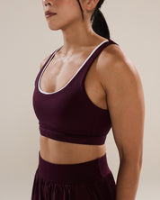 Circle Back Layered Bra in Winetasting