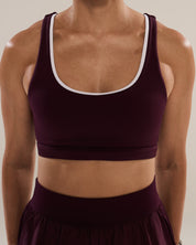 Circle Back Layered Bra in Winetasting
