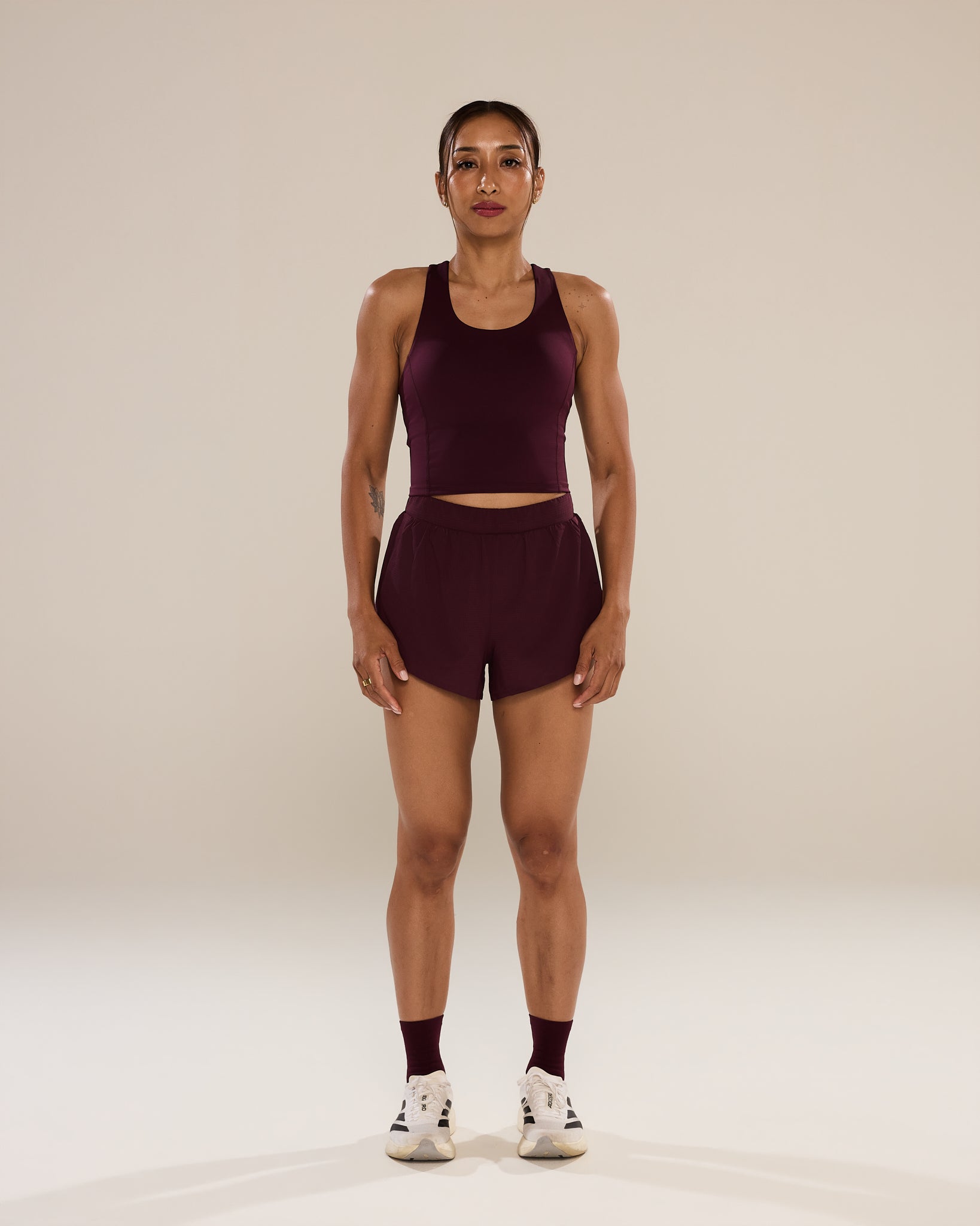 Run Strong Longline Bra in Winetasting