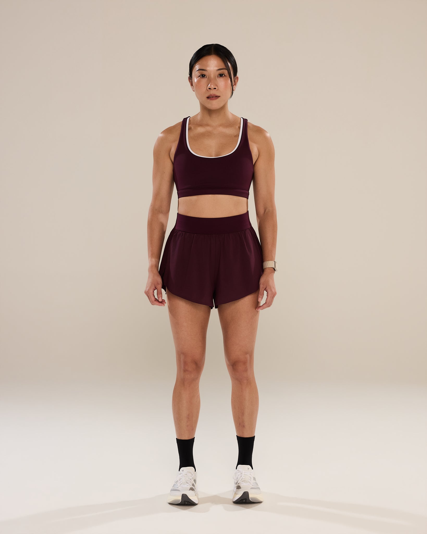 Circle Back Layered Bra in Winetasting