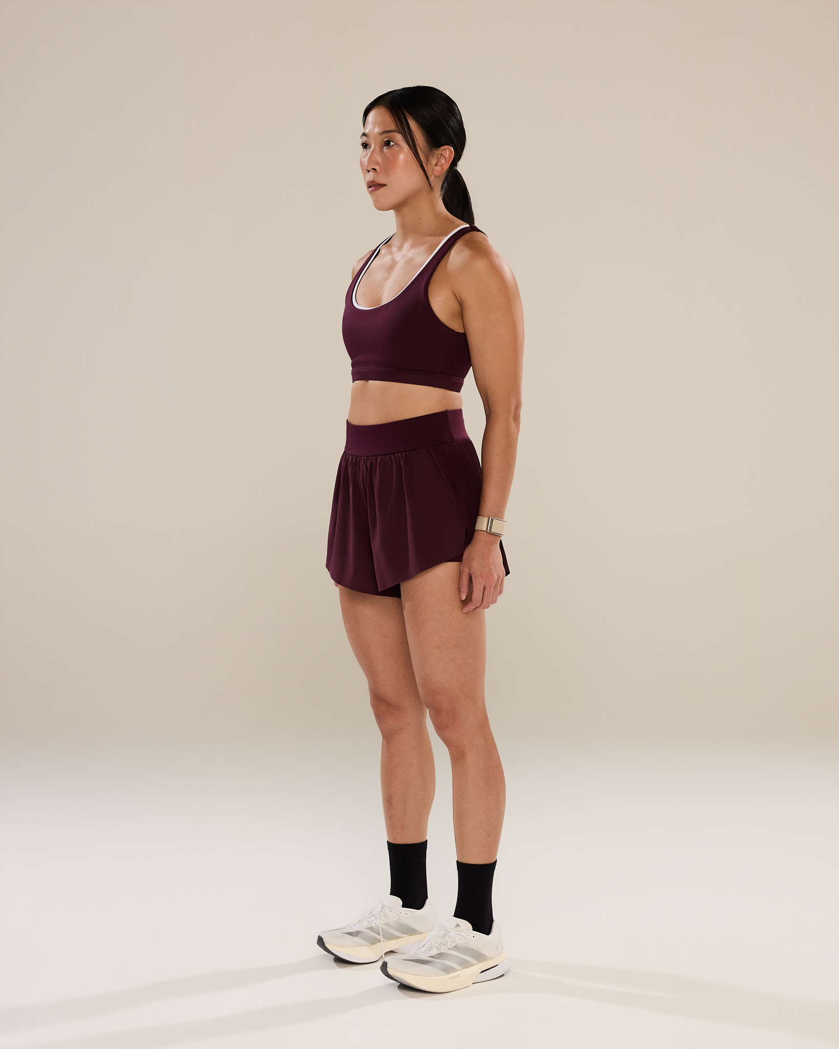 Circle Back Layered Bra in Winetasting