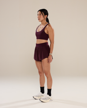 Circle Back Layered Bra in Winetasting