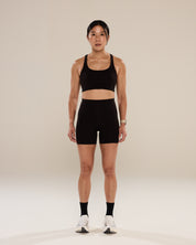 42 Compression Shorts in Black Sesame