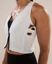 Not A Run Vest Crop in Finch