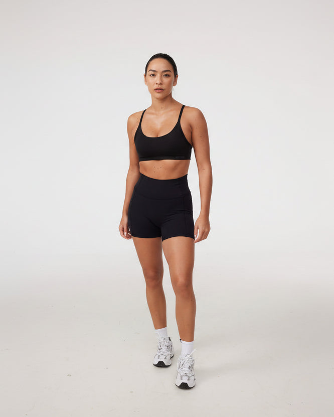 Twist Bra in Black Sesame