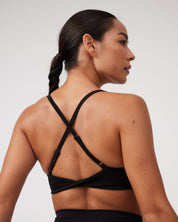 Twist Bra in Black Sesame