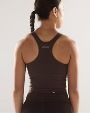 Race Day High Neck Crop in Espresso