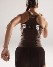 Race Day High Neck Crop in Espresso