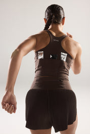 Race Day High Neck Crop in Espresso