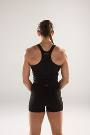 Race Pocket Shorts (Mini 4") in Black Sesame