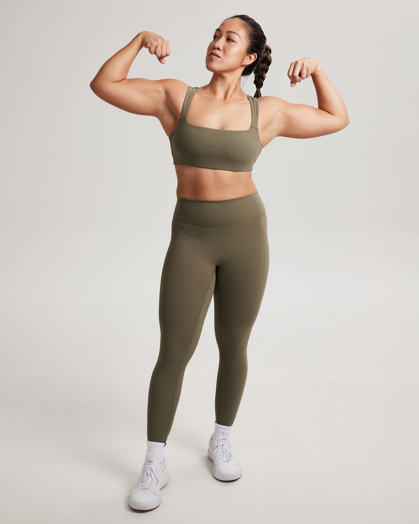 Square Neck Bra in Avocado