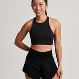 Contour High Neck Bra in Black Sesame