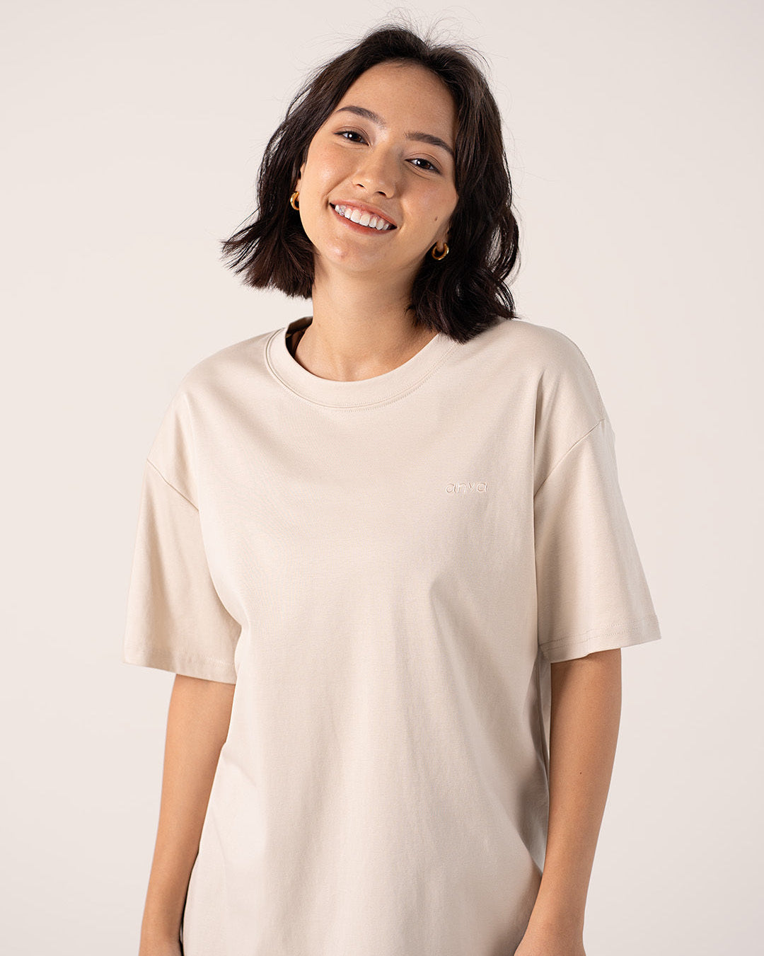 Oversized Tee in Oat