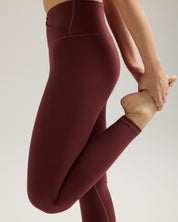 V Leggings (Full 24") in Dark Cherry