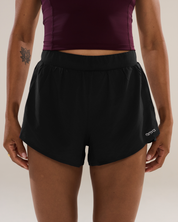 Hold The Pace Shorts in Black Sesame
