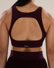 Circle Back Layered Bra in Winetasting