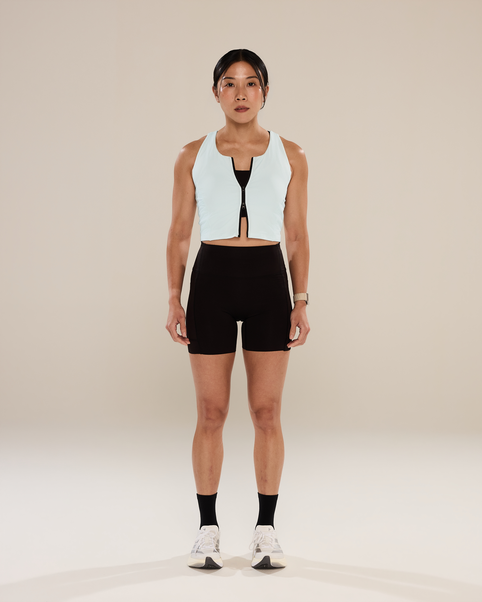 Not A Run Vest Crop in Finch